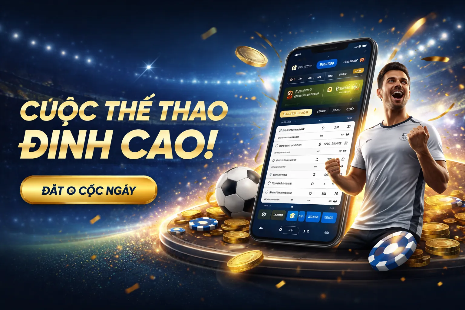 Sân vận động với trận đấu bóng đá sôi động, thể hiện tỷ lệ kèo nhà cái 88